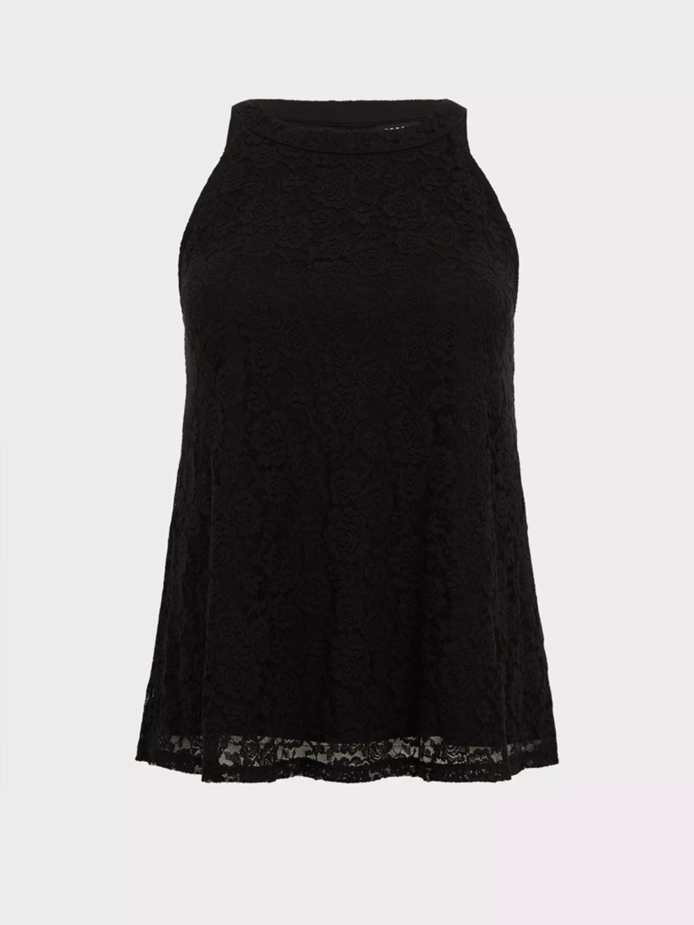 Torrid 1X Black Lace High Neck Goddess Tank Top - Picture 10 of 11